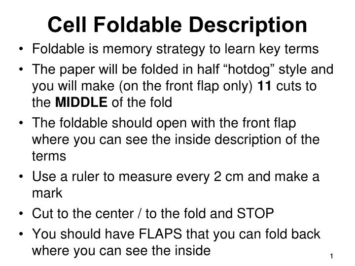 cell foldable description