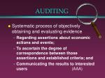 AUDITING