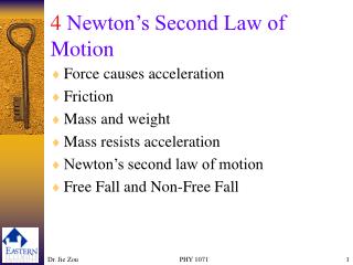 4 Newton’s Second Law of Motion