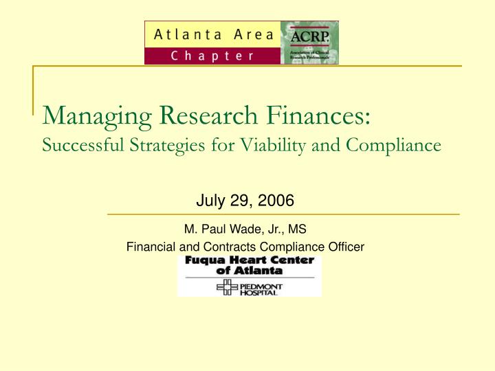 managing research finances successful strategies for viability and compliance