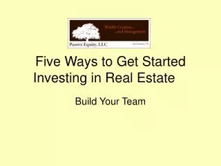 5 Ways to Get Started Real Estate Investing