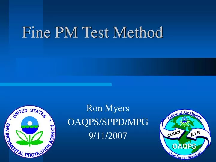 fine pm test method