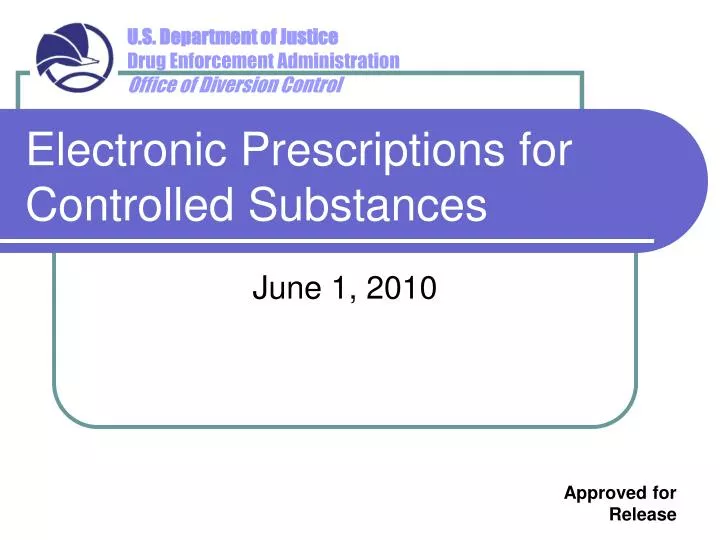 electronic prescriptions for controlled substances