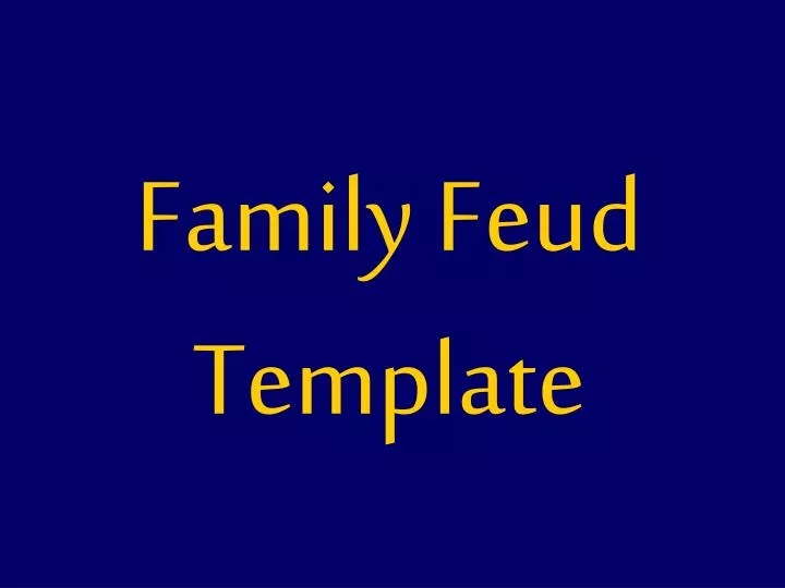family feud template