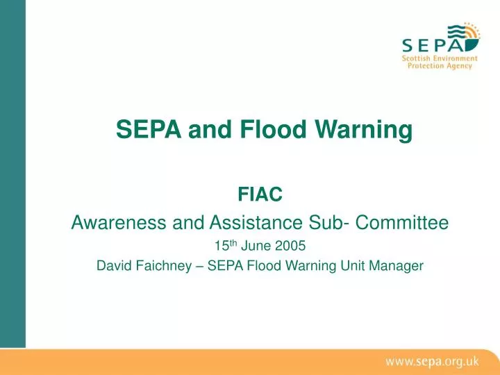 sepa and flood warning