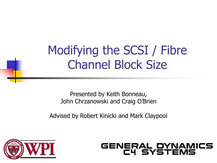 modifying the scsi fibre channel block size