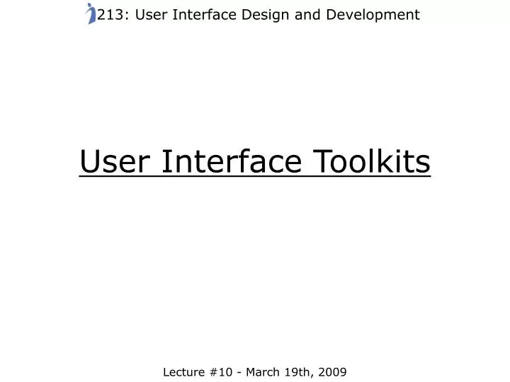 user interface toolkits