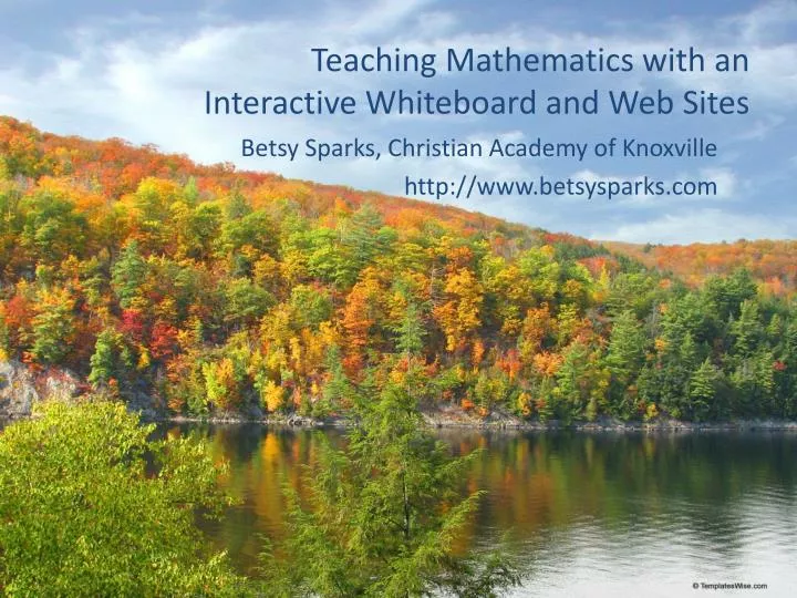 teaching mathematics with an interactive whiteboard and web sites