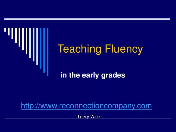 teaching fluency