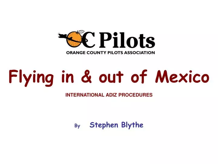flying in out of mexico