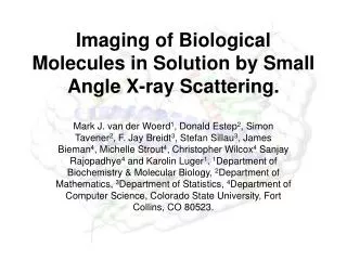 Imaging of Biological Molecules in Solution by Small Angle X-ray Scattering.
