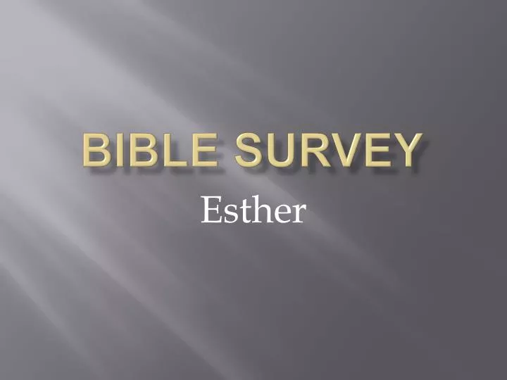 bible survey