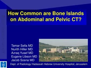 How Common are Bone Islands on Abdominal and Pelvic CT?