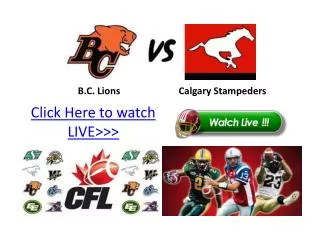 lions vs calgary live online streaming hd!! cfl 2011