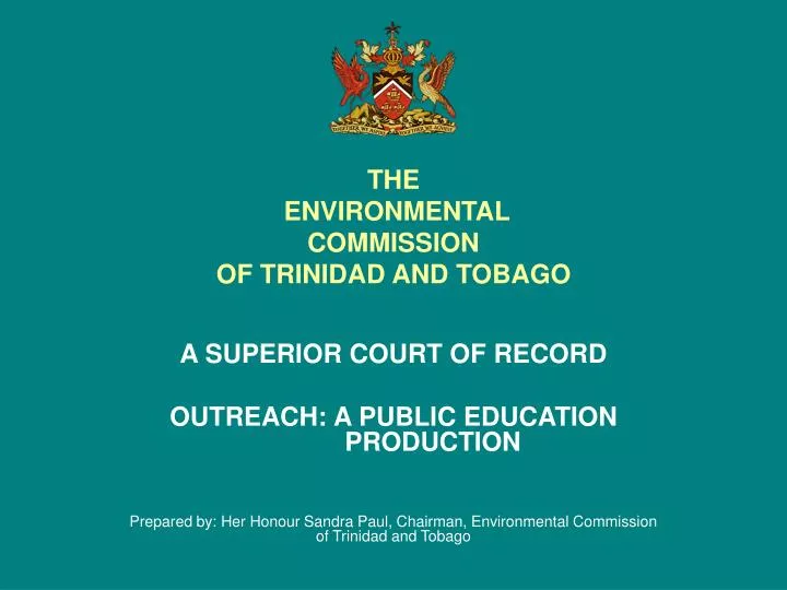 the environmental commission of trinidad and tobago