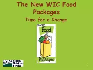 The New WIC Food Packages