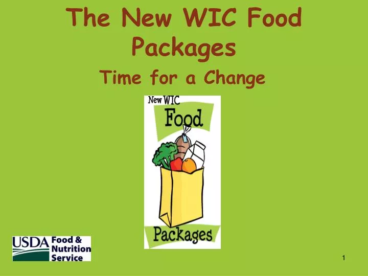 the new wic food packages