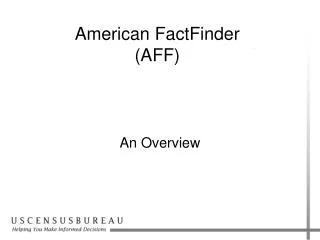 American FactFinder (AFF)