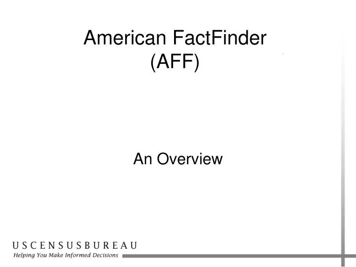 american factfinder aff