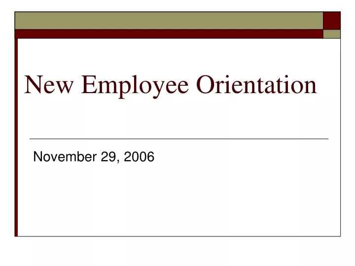 new employee orientation