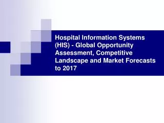 hospital information systems (his)