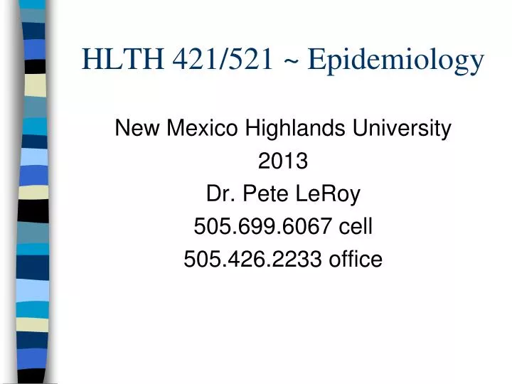 hlth 421 521 epidemiology