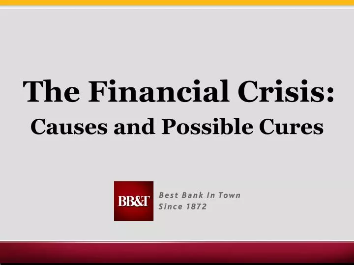 the financial crisis