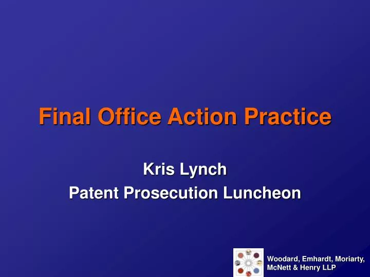 final office action practice