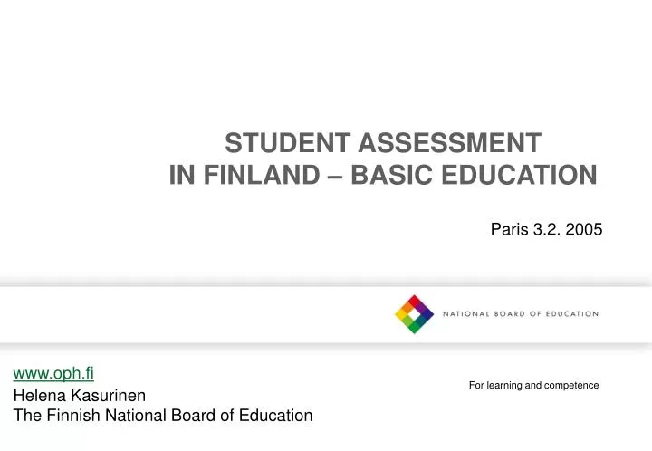 student assessment in finland basic education