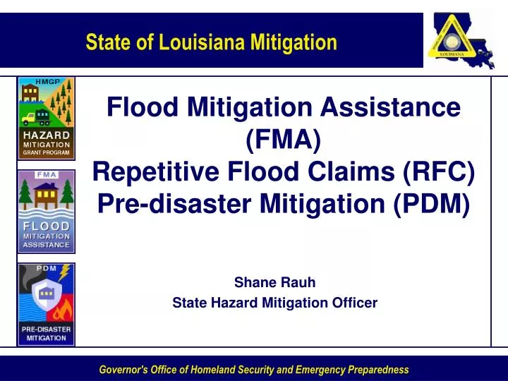 flood mitigation assistance fma repetitive flood claims rfc pre disaster mitigation pdm