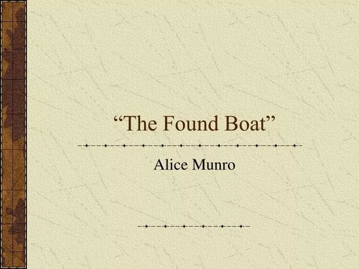 the found boat