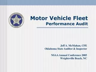 Motor Vehicle Fleet Performance Audit