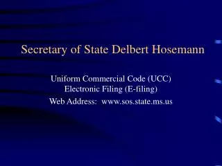 Secretary of State Delbert Hosemann