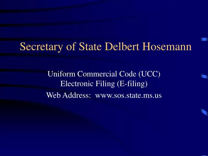 secretary of state delbert hosemann
