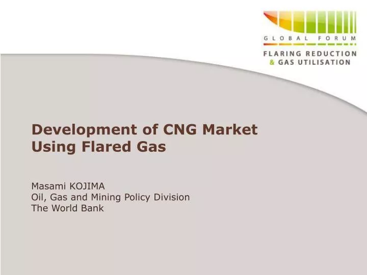 development of cng market using flared gas
