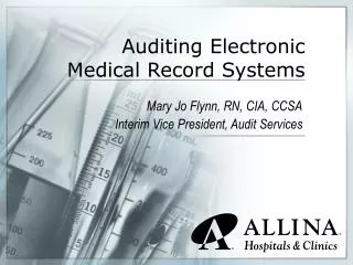 Auditing Electronic Medical Record Systems