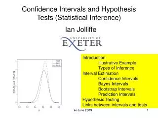 Confidence Intervals and Hypothesis Tests (Statistical Inference)