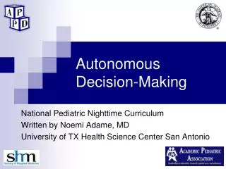 Autonomous Decision-Making