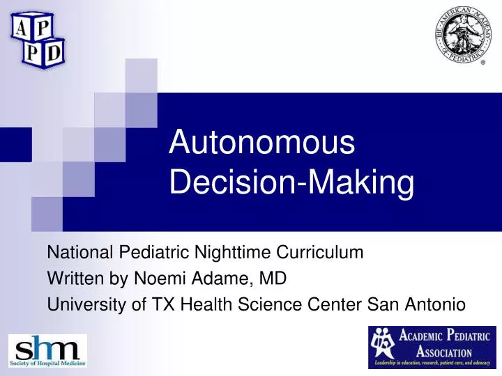 autonomous decision making