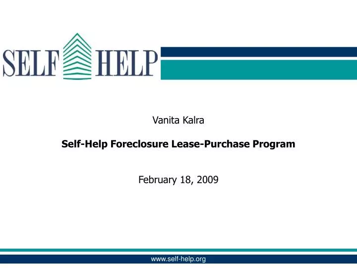 vanita kalra self help foreclosure lease purchase program february 18 2009