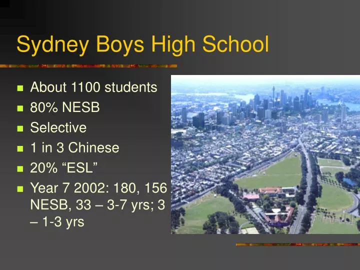 sydney boys high school