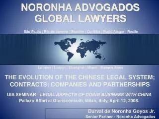 THE EVOLUTION OF THE CHINESE LEGAL SYSTEM; CONTRACTS; COMPANIES AND PARTNERSHIPS