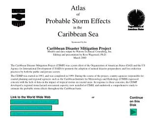 Atlas of Probable Storm Effects in the Caribbean Sea