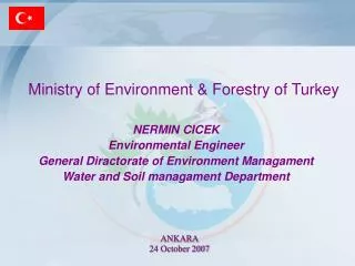 Ministry of Environment &amp; Forestry of Turkey