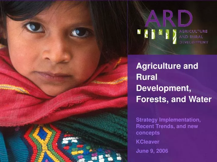 agriculture and rural d evelopment forests and water