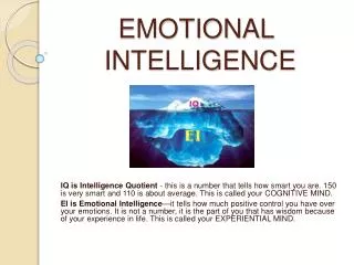 EMOTIONAL INTELLIGENCE