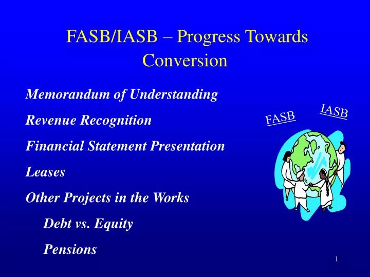 fasb iasb progress towards conversion