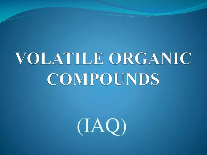 volatile organic compounds