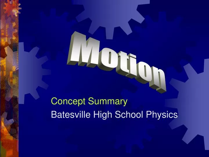 concept summary batesville high school physics