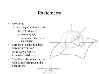 Radiometry